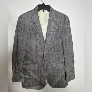 Vintage Men’s Stanley Blacker Herringbone Tweed Sports Coat Gray